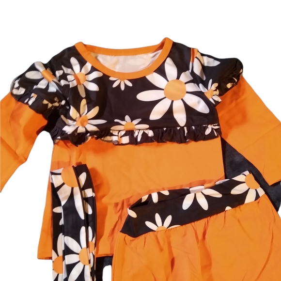 New Orange Daisy 3pc Set 18-24 Month - Picture 2 of 3